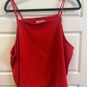Madewell texture & thread red tank top